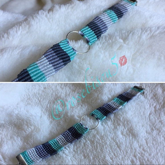 Boho Macrame Gypsy Circle Charm Festival Bracelet - Picture 2 of 6